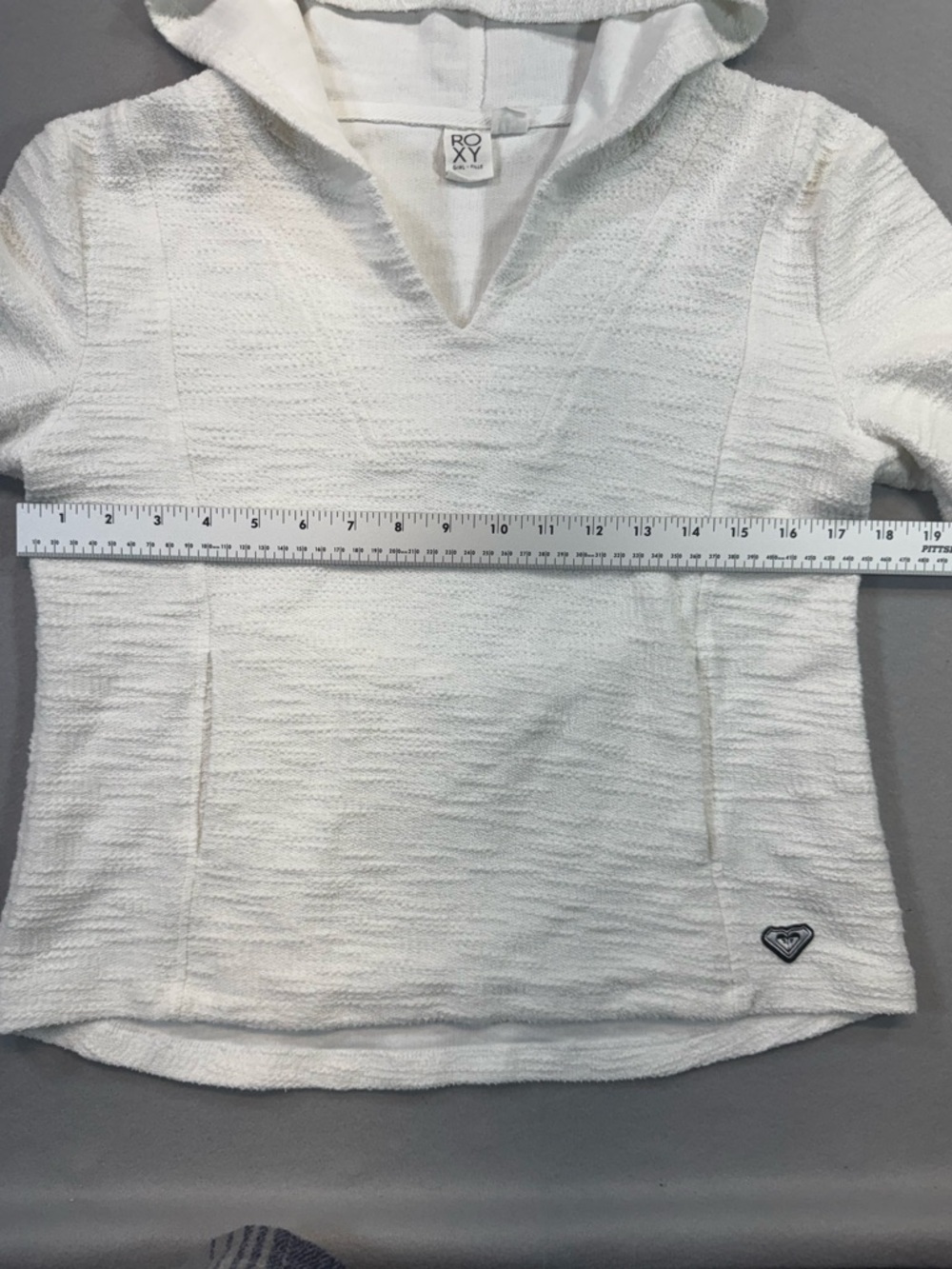 Roxy Girls White Textured Beach Sweater - Picture 2 of 5